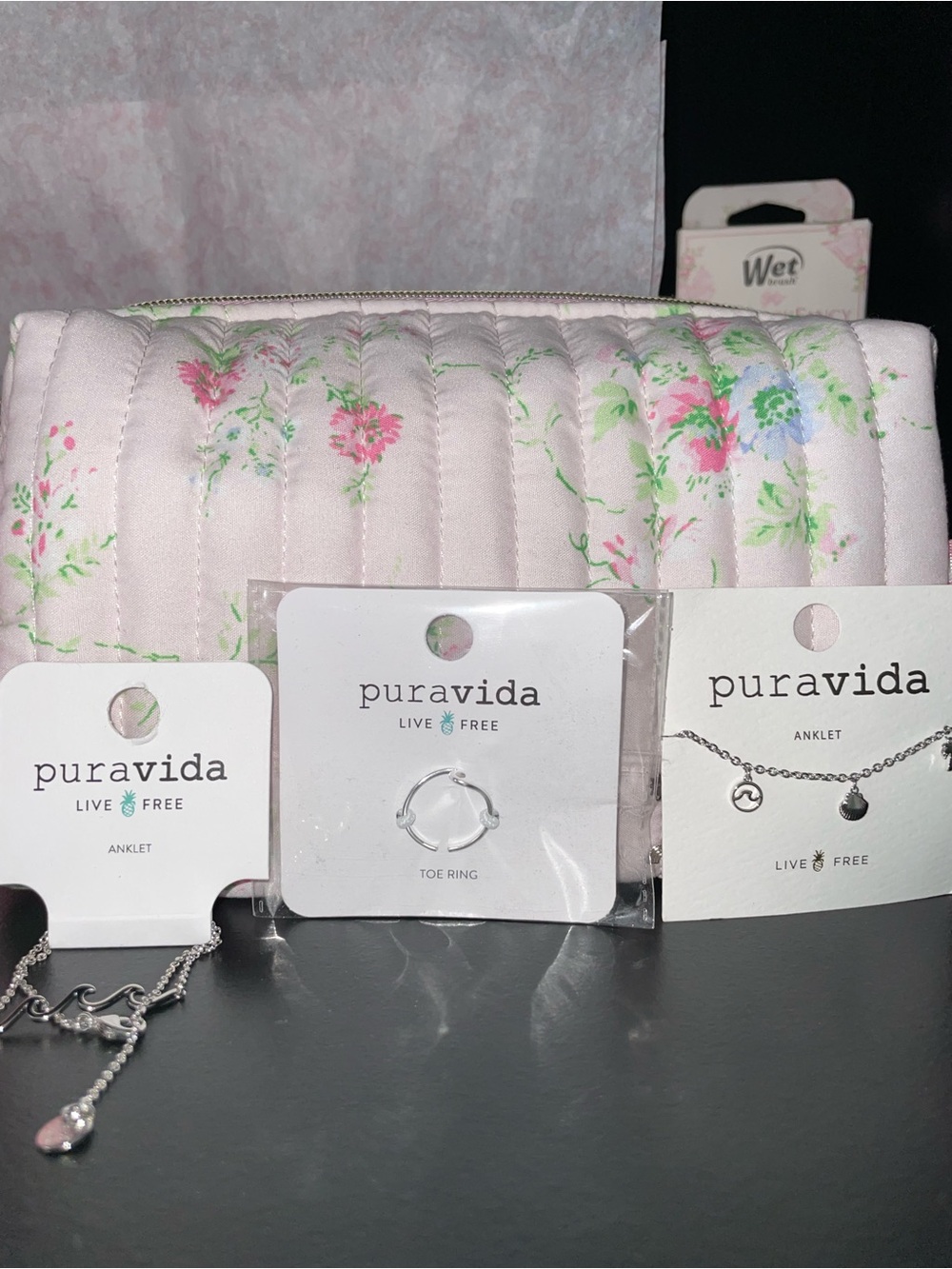Pura Vida Bracelets silver wave and maui charms anklets and toe ring